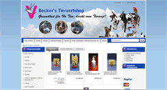Desktop Screenshot of beckers-tierarztshop.de