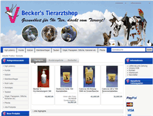 Tablet Screenshot of beckers-tierarztshop.de